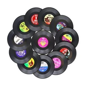Posavasos divertidos para bebidas Juego de 12 discos de