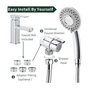 Sink Hose Shower Sprayer Attachment Faucet Extension w 5_6