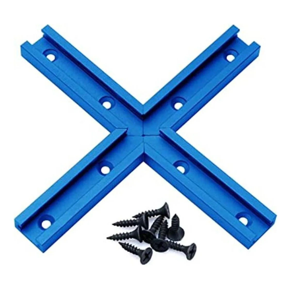 Guía en T con tornillos de madera Perfil de corte doble