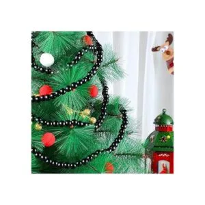 Guirnalda de cuentas de madera de Navidad guirnalda de