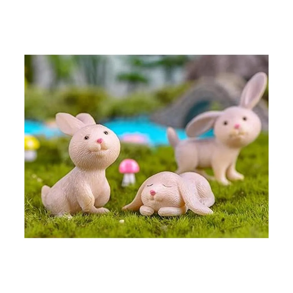 Halloluck 7 piezas de bonita figura de conejo en_3