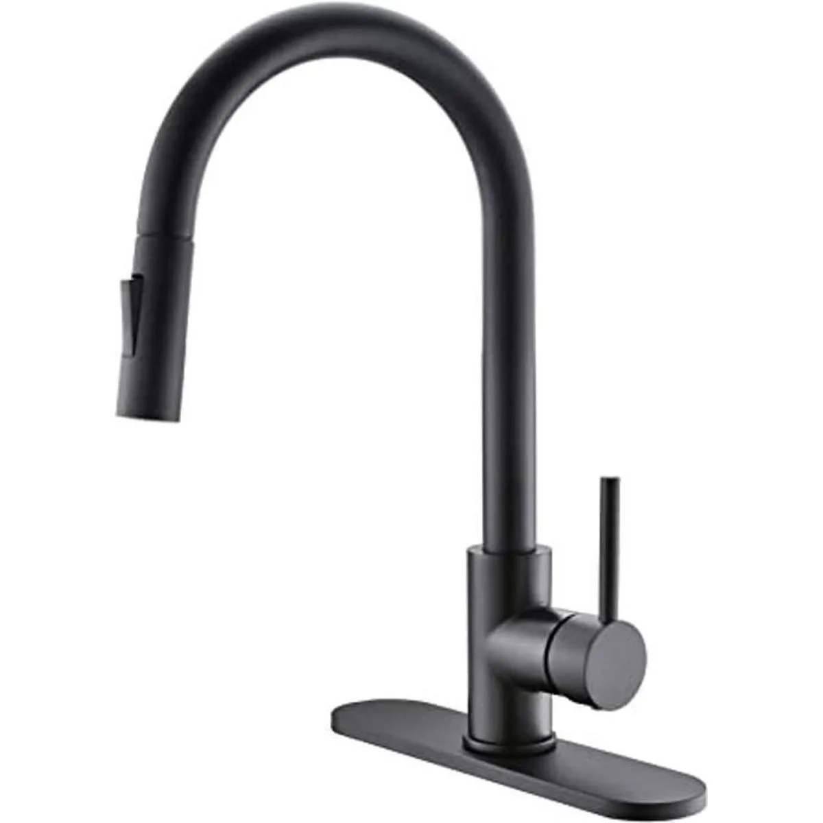 Havin Grifo de cocina negro con rociador extraíble con_1