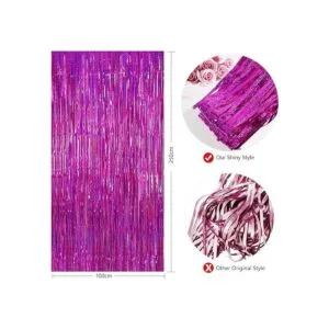 Cortina metálica con franjas de aluminio de telón de fondo_3