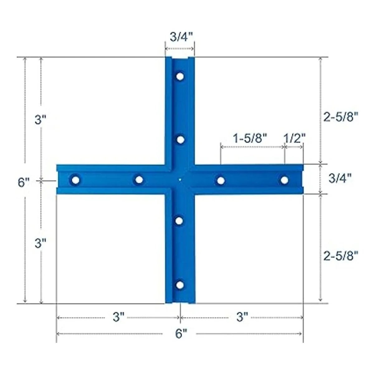 Guía en T con tornillos de madera Perfil de corte doble
