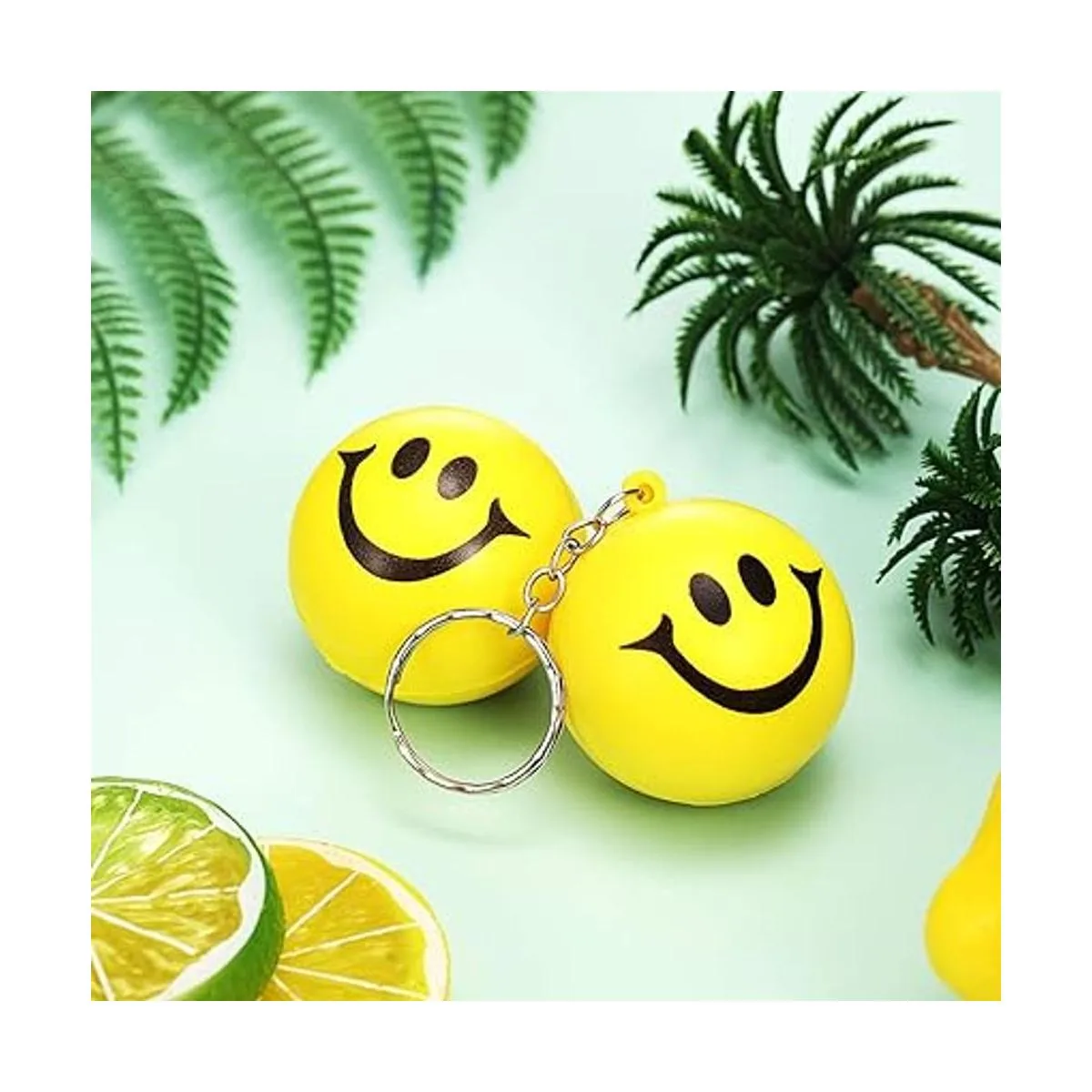 Paquete de 20 bolas amarillas divertidas de sonrisa para_4