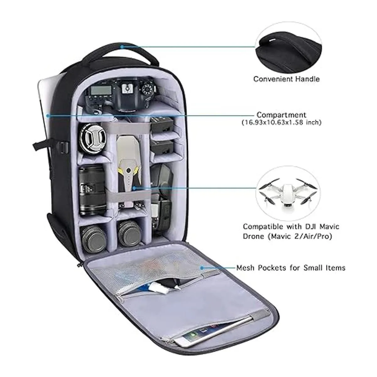 MOSISO Mochila para cámaras réflex digital de un solo_2