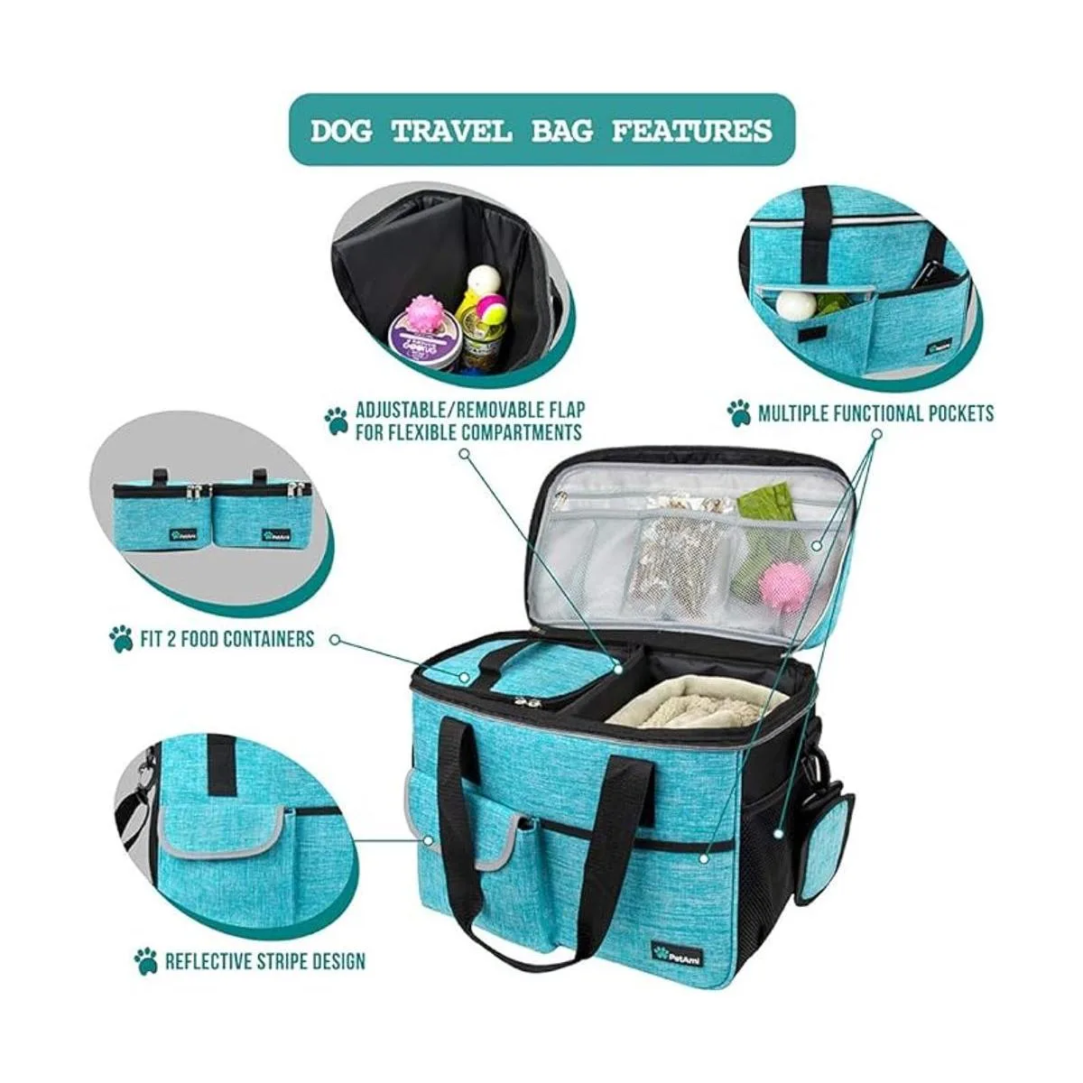 PetAmi Bolsa de viaje para perro organizador de bolsa con_2