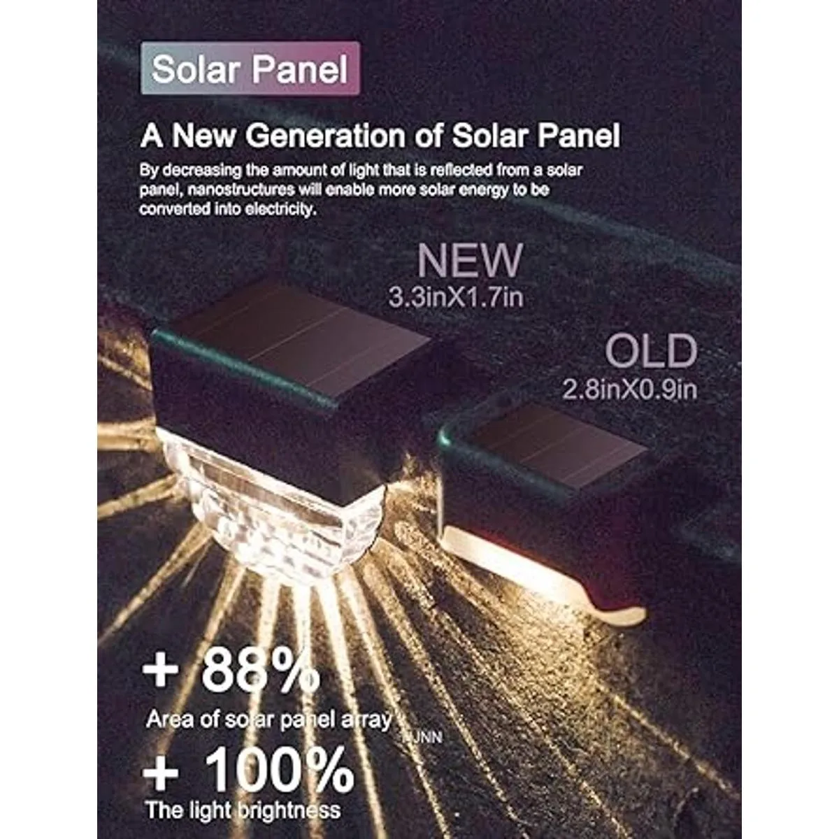 Solar Deck Lights Outdoor Lighting Backyard Decor Outside_2