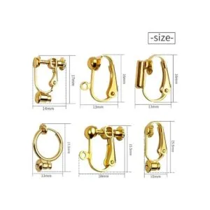 Hallazgos de aretes con clip 12 pares de 6 estilos