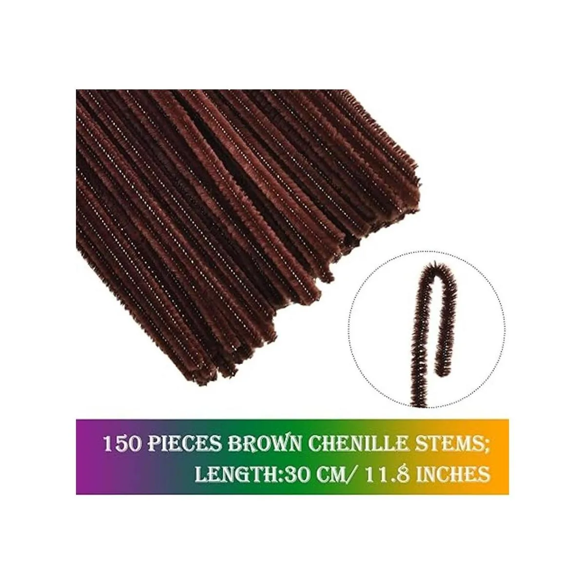 150 limpiadores de tuberías marrones de felpilla 150