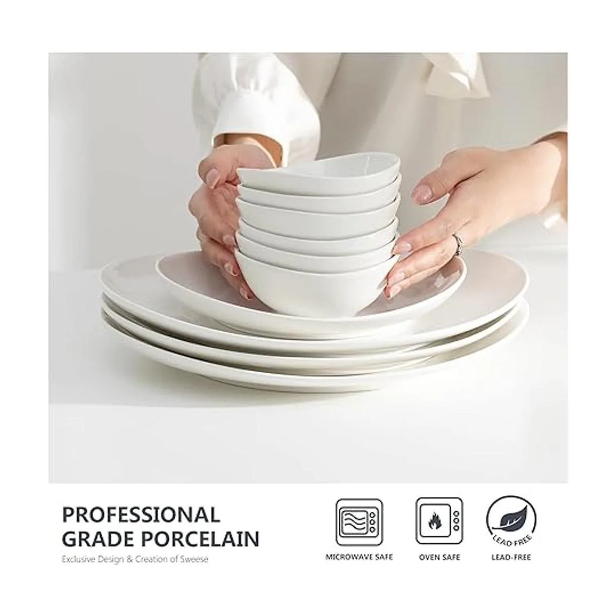 Sweese Tazones de porcelana juego de 6_3