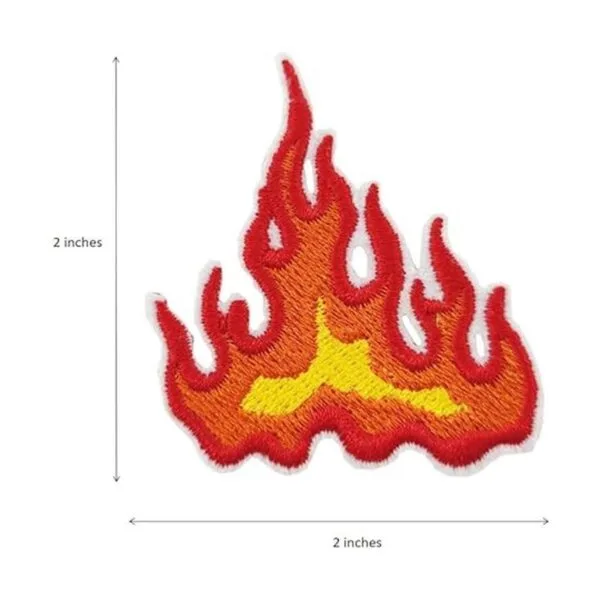 CutePatch Orange Red Flames Fire Blaze Embroidered Iron_2