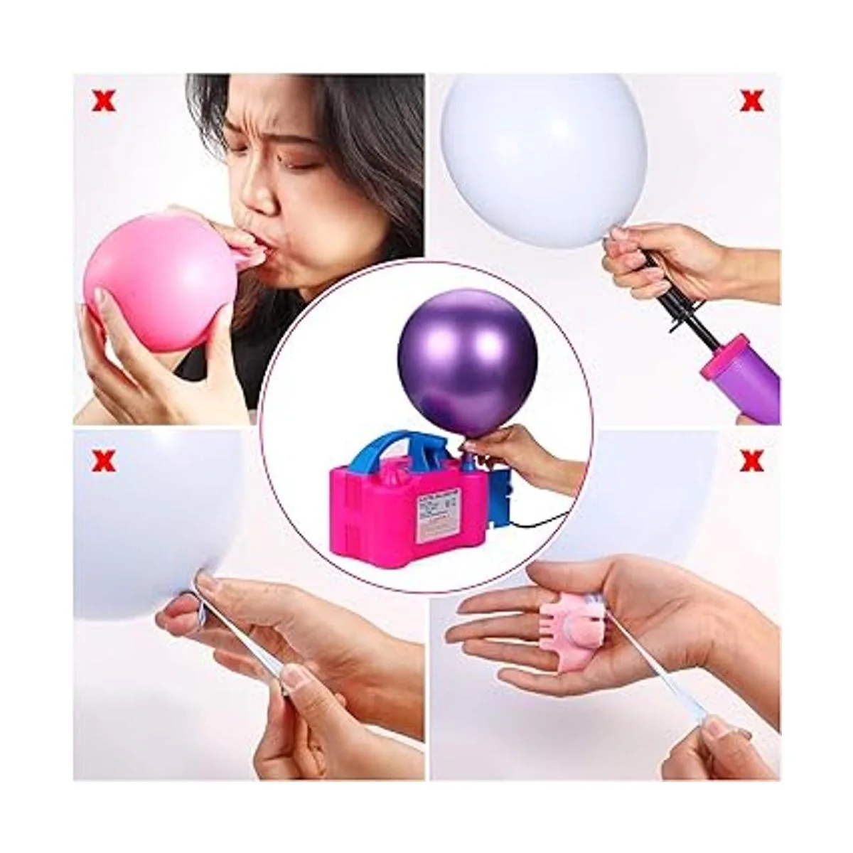 Bomba de aire eléctrica para globos y herramienta para_5