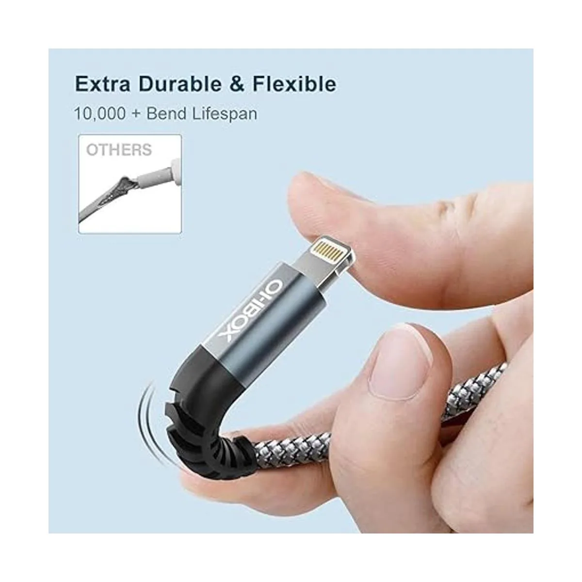 Cable USB 2.4 A de carga rápida paquete de 3_3