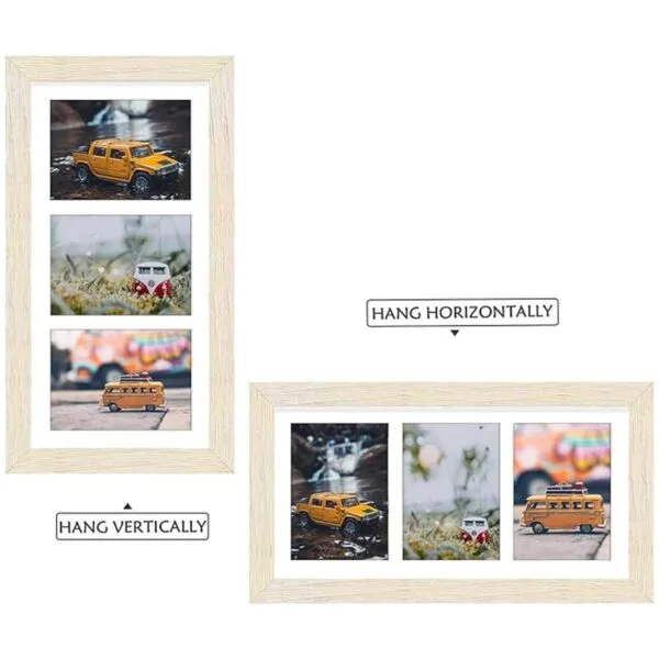 Golden State Art Marco de madera blanca envejecida de 7 x_4
