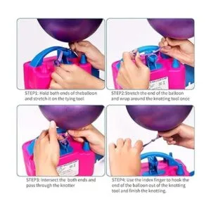 Bomba de aire eléctrica para globos y herramienta para_4