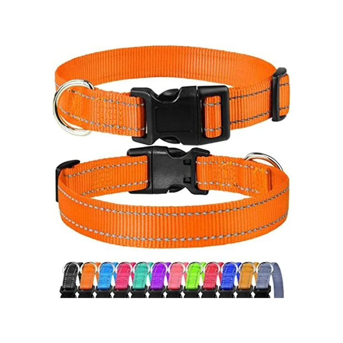 Collar de perro de nailon reflectante con hebilla de_1