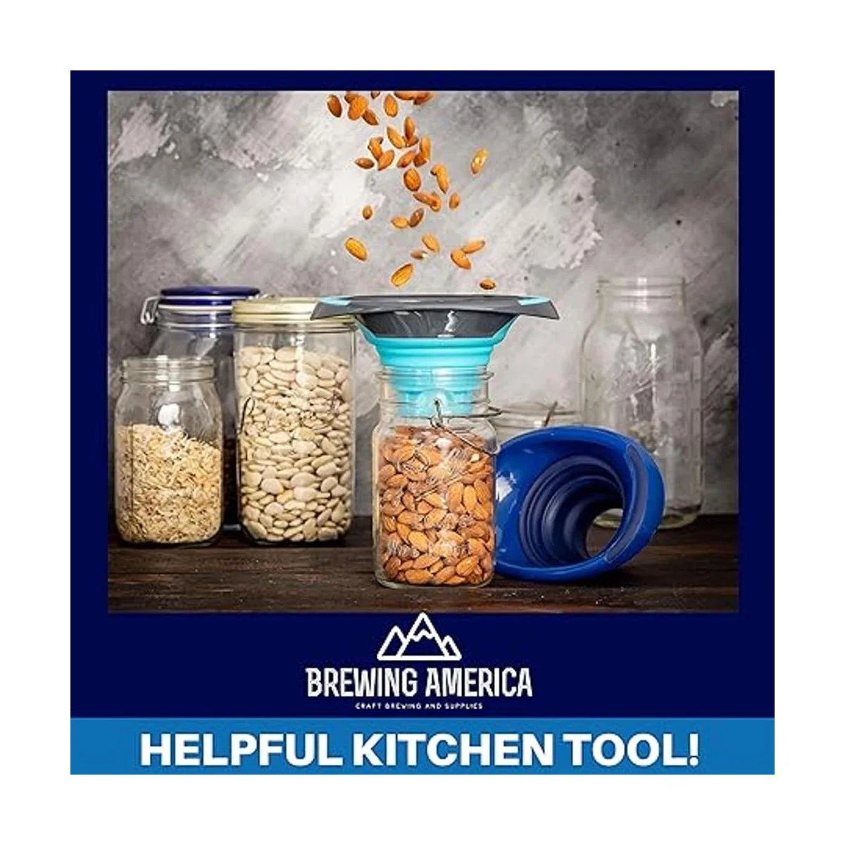 Embudo de conservas de cocina embudo de silicona plegable_4