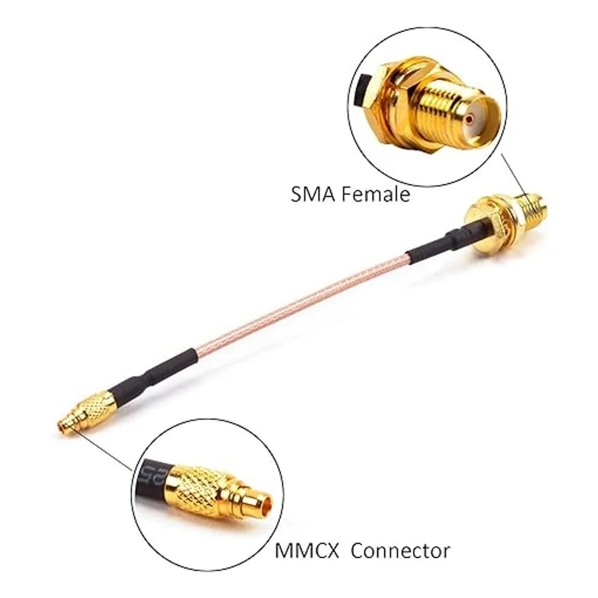 FPVKing MMCX a SMA hembra de baja pérdida FPV Antena_2
