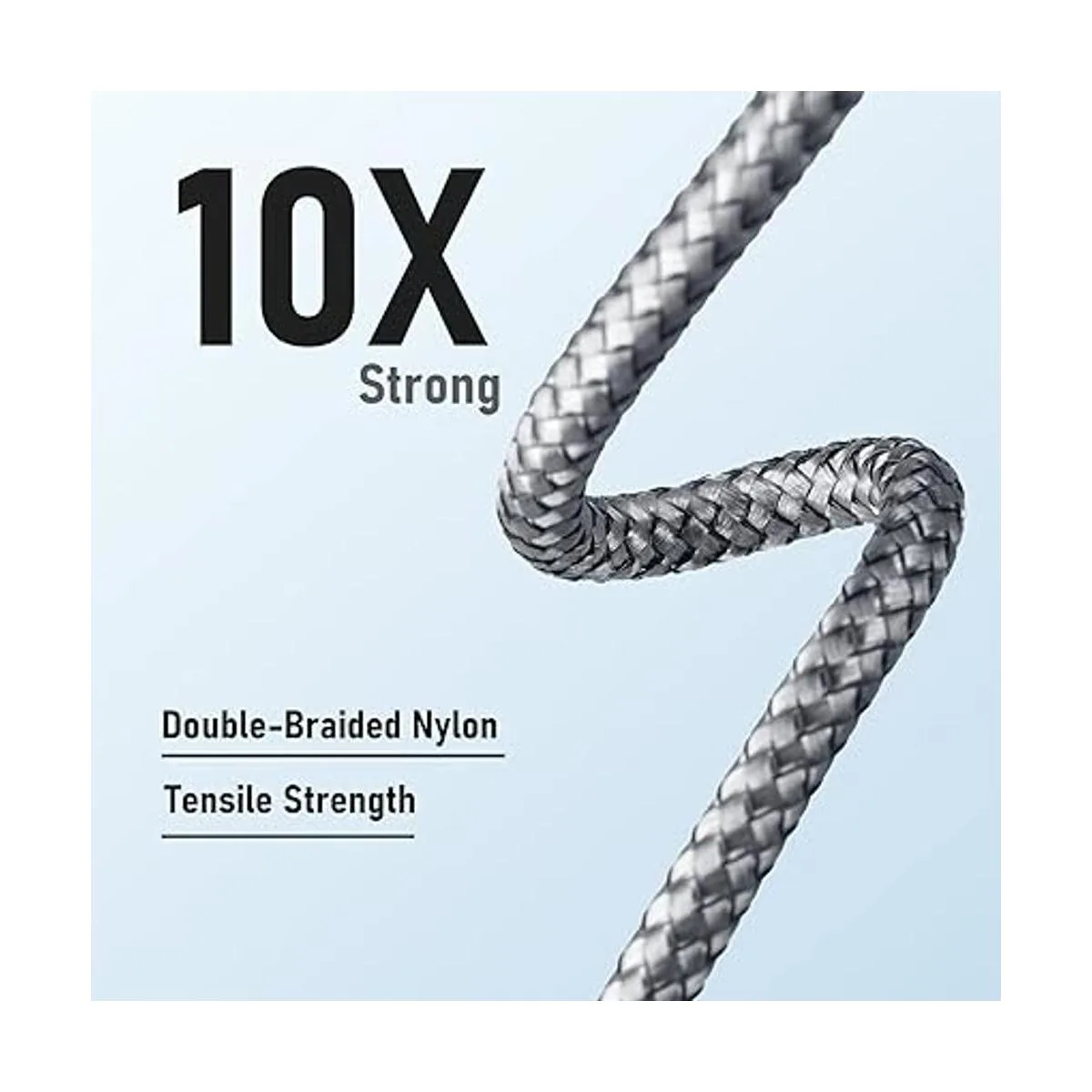 Cable USB 2.4 A de carga rápida paquete de 3_4