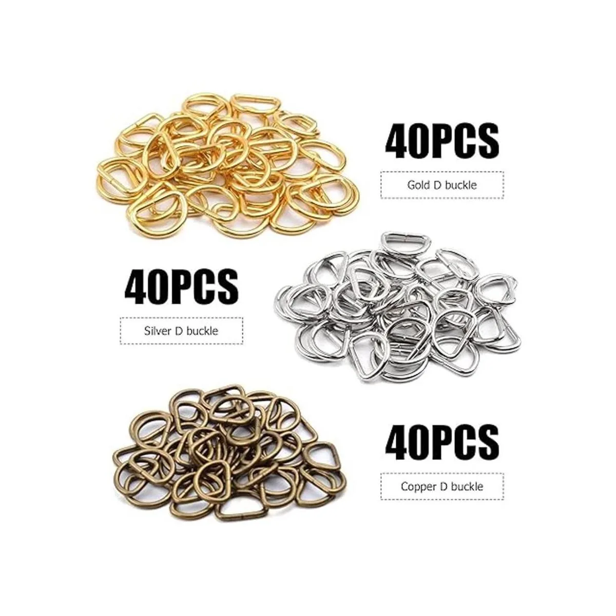 BronaGrand 120 hebillas de anillo en D de metal de 12_2