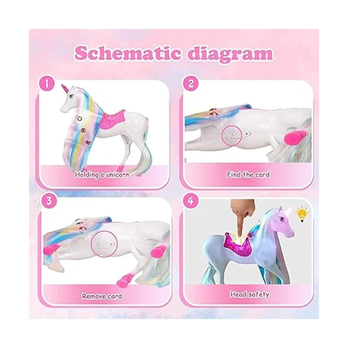 Muñeca mágica de unicornio y princesa juguetes de