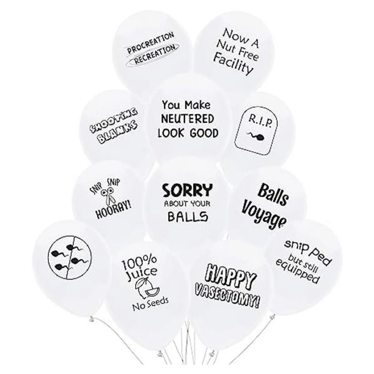 ROFLmart Funny Vasectomy Party Decorations Balloons_1
