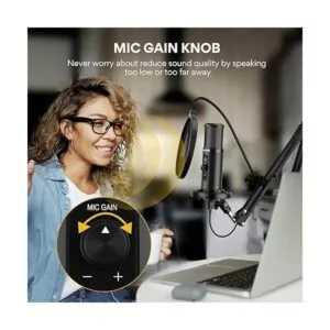 Micrófono USB con monitoreo de latencia cero MAONO AUPM422_5