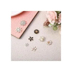 80 botones de diamantes de imitación botones de perlas_2