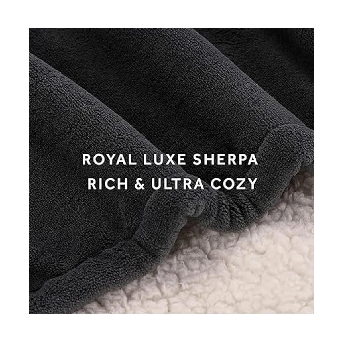 Sunbeam Royal Luxe Sherpa Night Fog Heated Blanket King_6