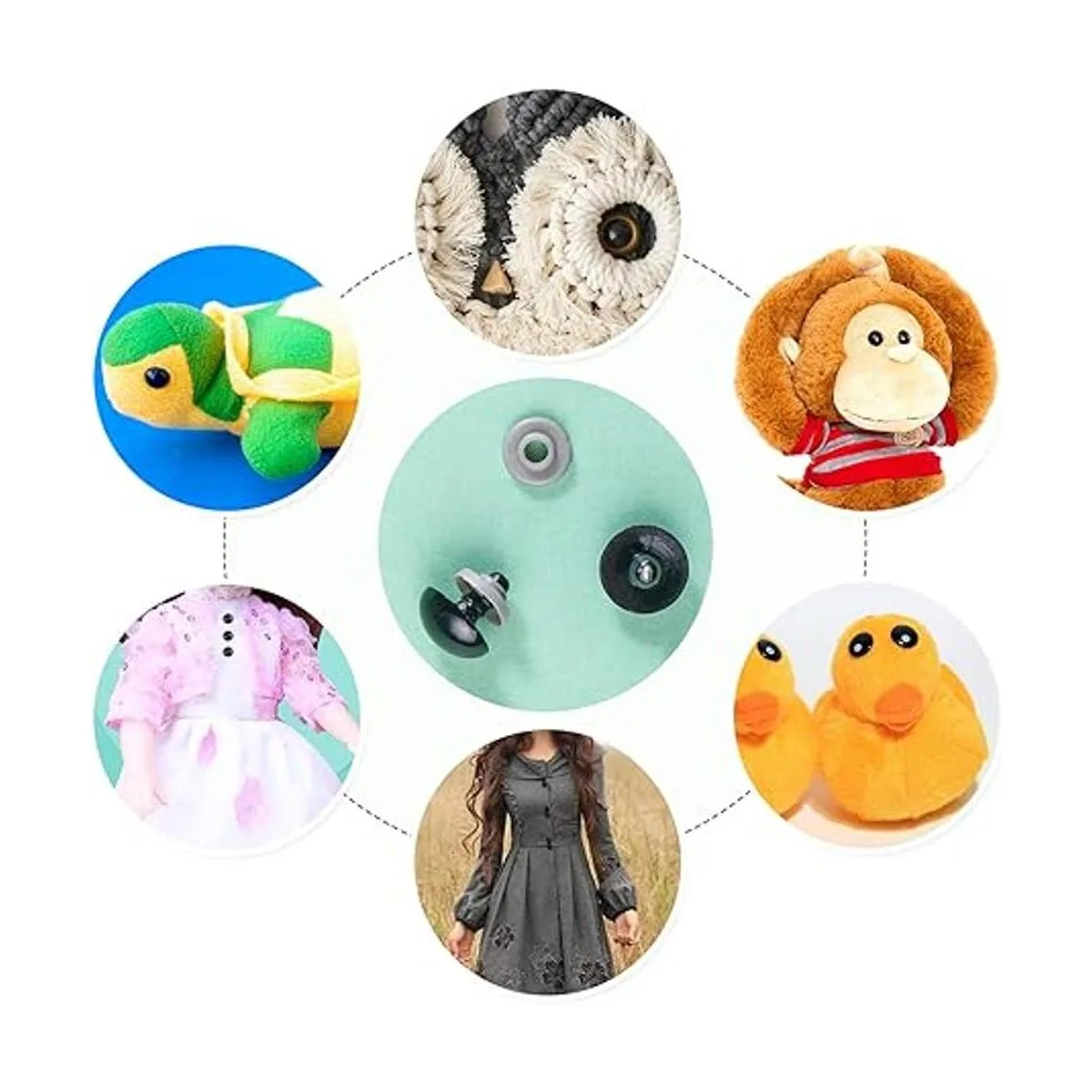 AMOKIA 752 piezas de ojos de seguridad y narices de