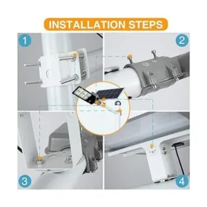 Luces de calle solares LED de 400 W para exteriores luz