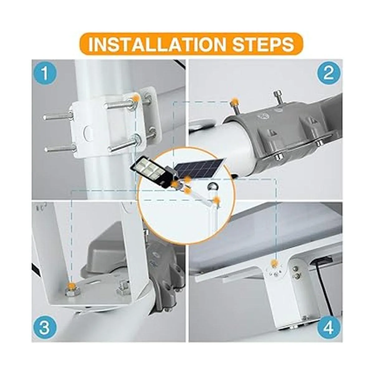 Luces de calle solares LED de 400 W para exteriores luz