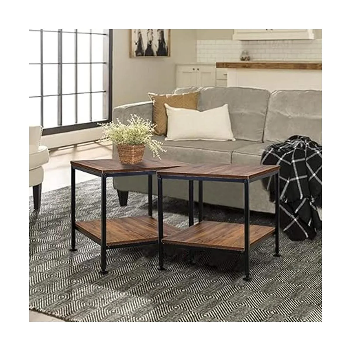 KirKical Mesa auxiliar cuadrada de 20 pulgadas de 2_5