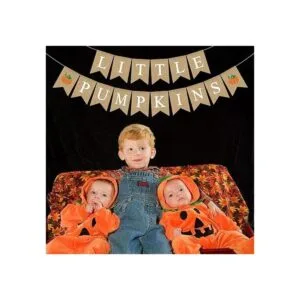 Rainlemon Pancarta de arpillera de yute con diseño de_2