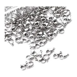 DNHCLL 100 Pieces 7x12mm Stainless Steel Curved Lobster_4