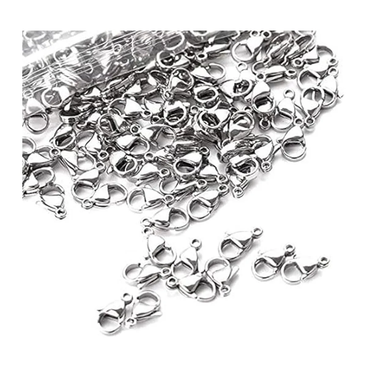 DNHCLL 100 Pieces 7x12mm Stainless Steel Curved Lobster_4