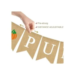 Rainlemon Pancarta de arpillera de yute con diseño de_4