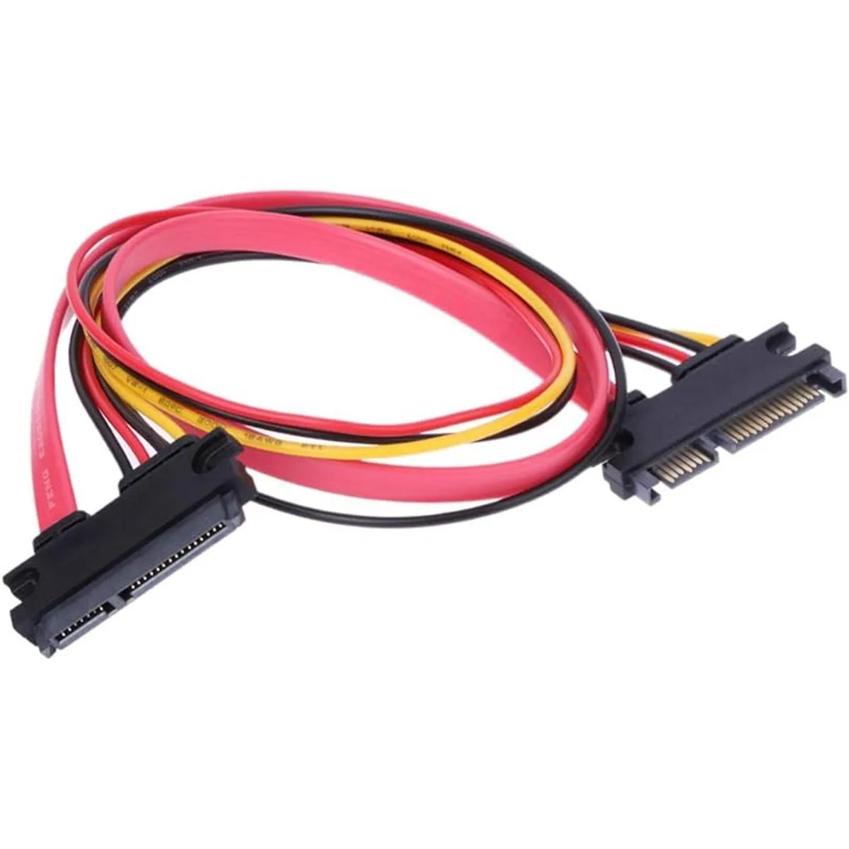 RLECS 2Pack 50cm SATA Power Cable 22Pin 715 Male Plug_4