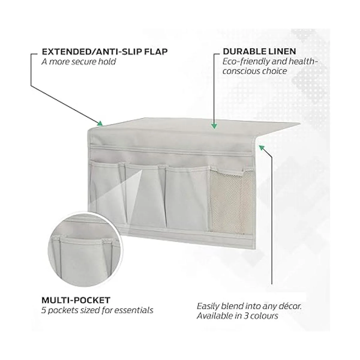 Symplifv Organizador de mesita de noche organizador de