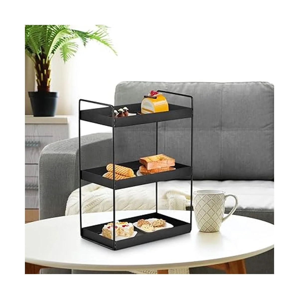 Organizador de 3 niveles para encimeras de baño bandeja