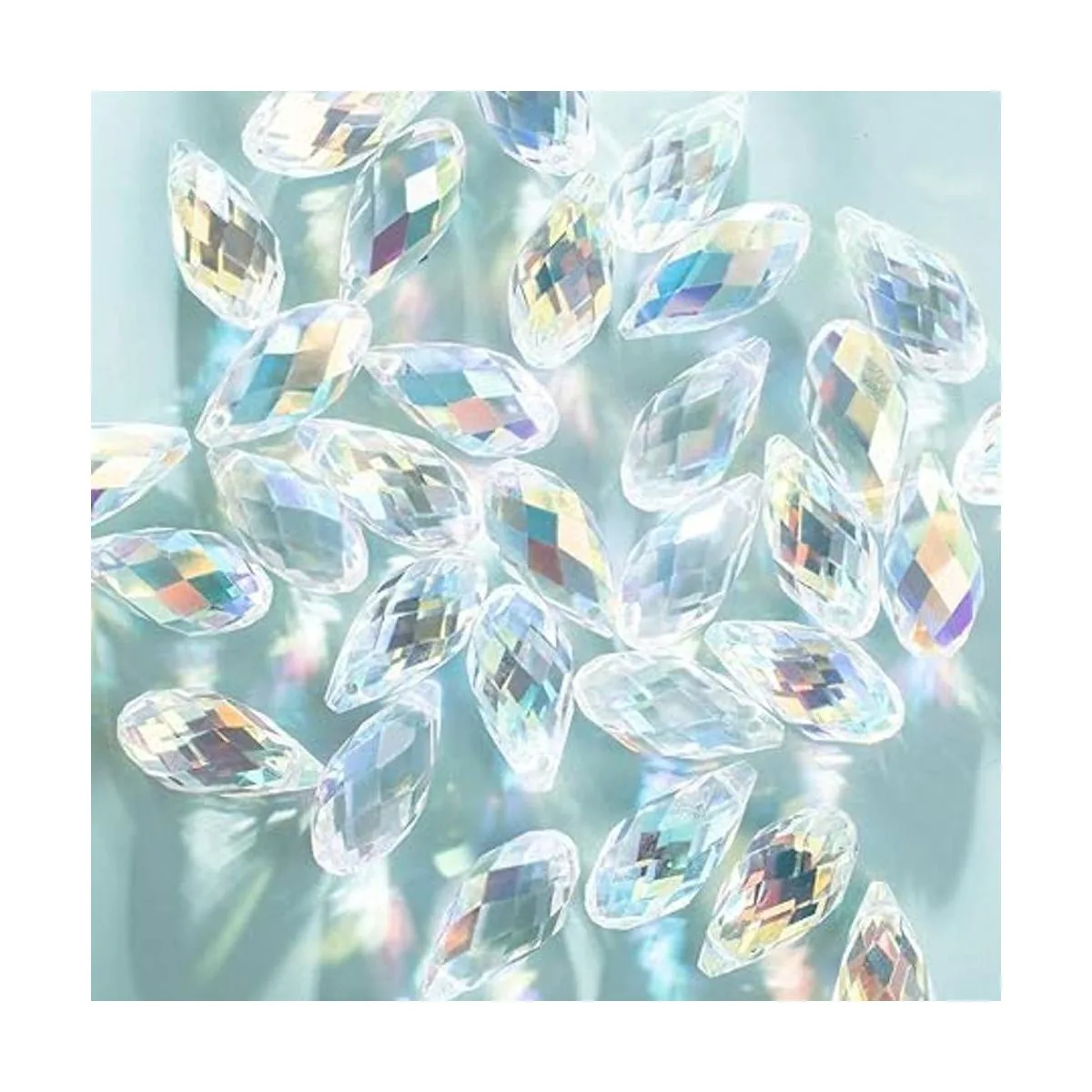 LONGWIN 36 cuentas de cristal de lágrima AB de 0.433 x_2