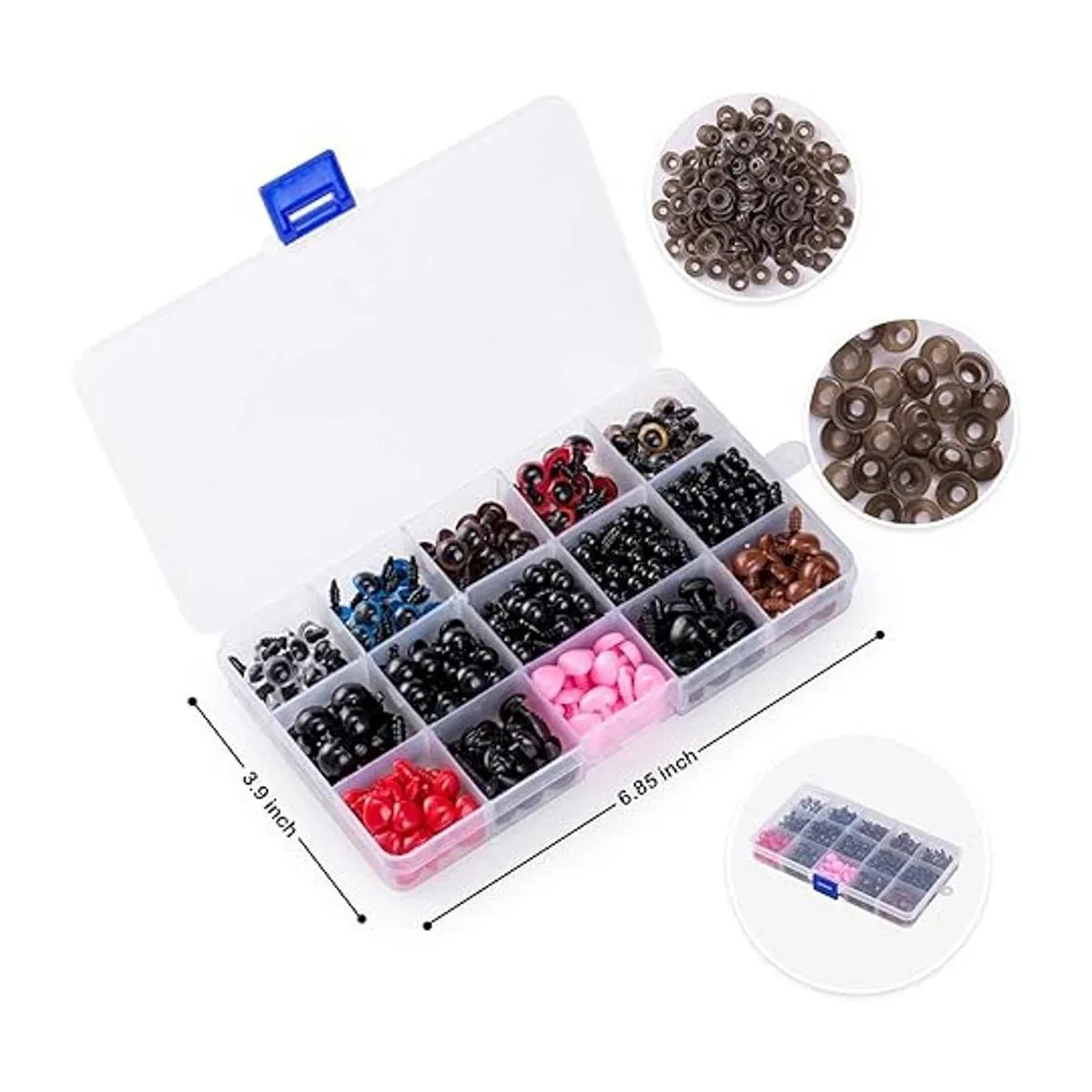 AMOKIA 752 piezas de ojos de seguridad y narices de