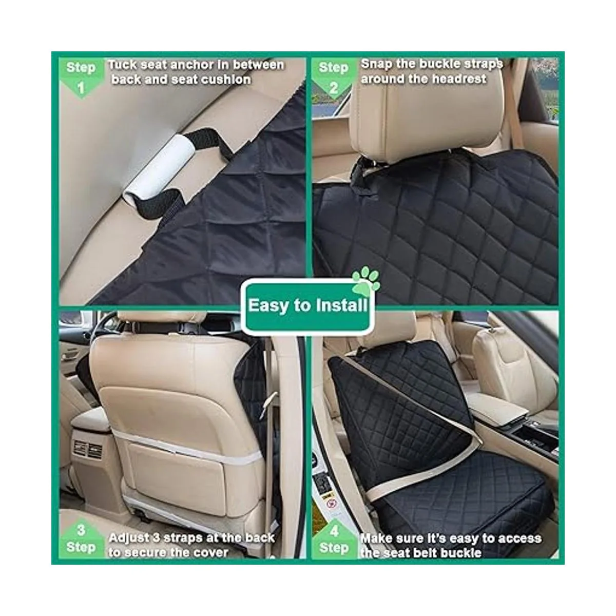 HAPYFOST Funda impermeable para asiento delantero de