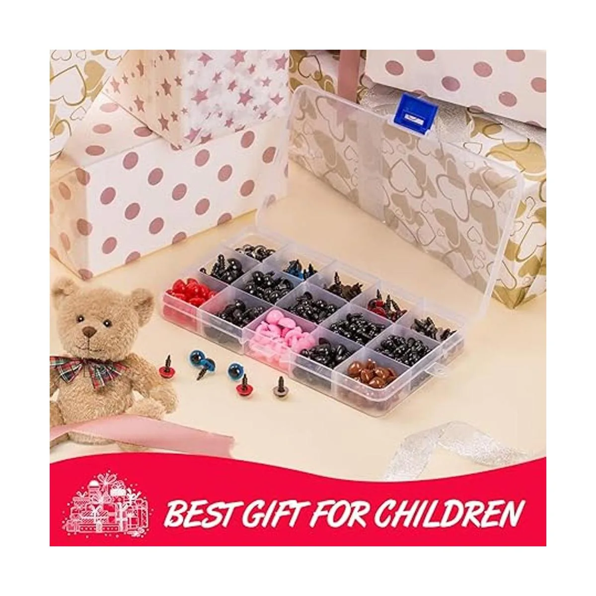 AMOKIA 752 piezas de ojos de seguridad y narices de