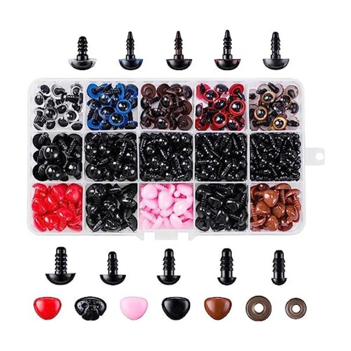 AMOKIA 752 piezas de ojos de seguridad y narices de