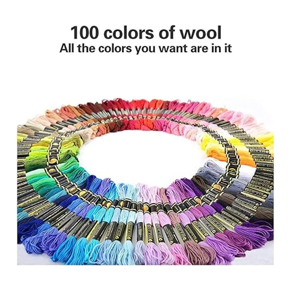 Kit de bordado con agujas de perforar 100 colores de_3