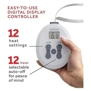 Sunbeam Royal Luxe Sherpa Night Fog Heated Blanket King_4