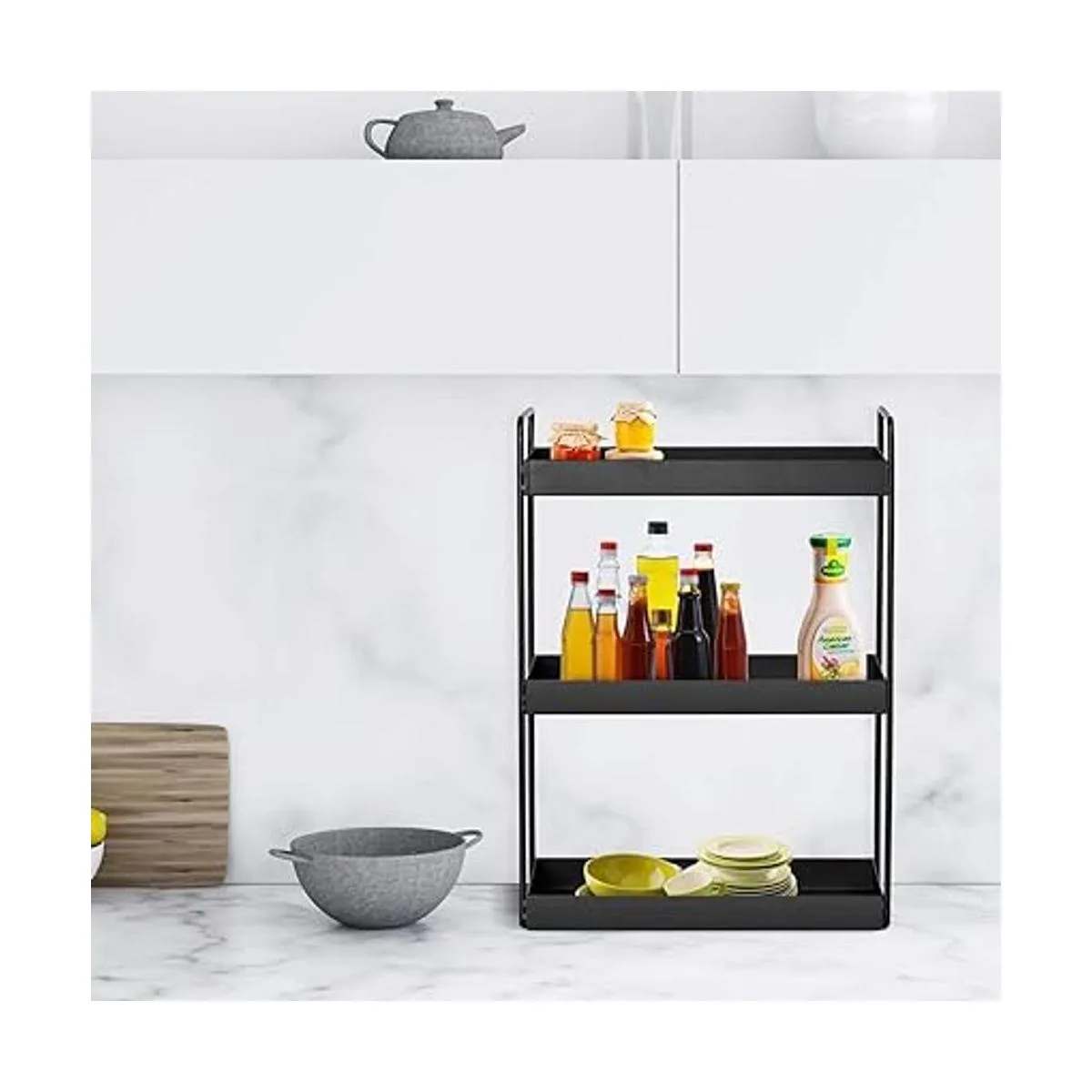 Organizador de 3 niveles para encimeras de baño bandeja