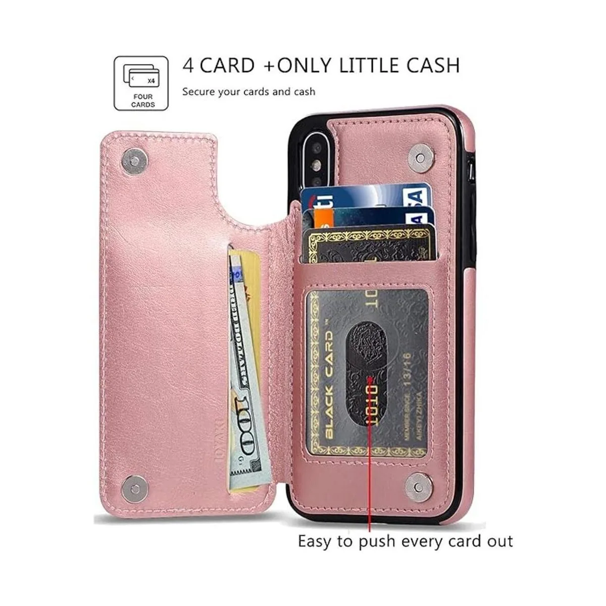 JOYAKI Funda tipo cartera para iPhone XXS funda para_2